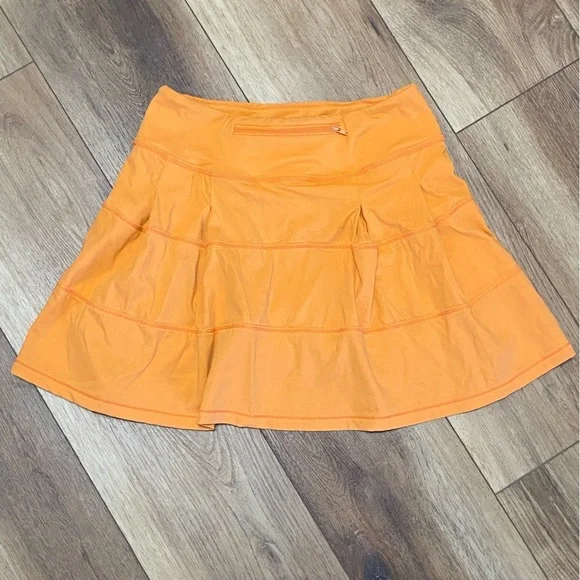 Joy Girl size S EUC orange athletic tennis pickleball mini skirt - Picture 6 of 7